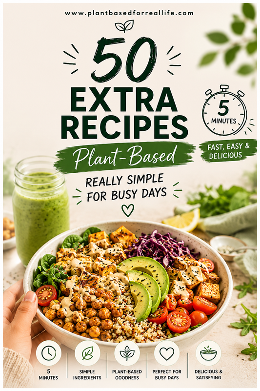 5-Minute Plant-Based Meals (+50 recipes)